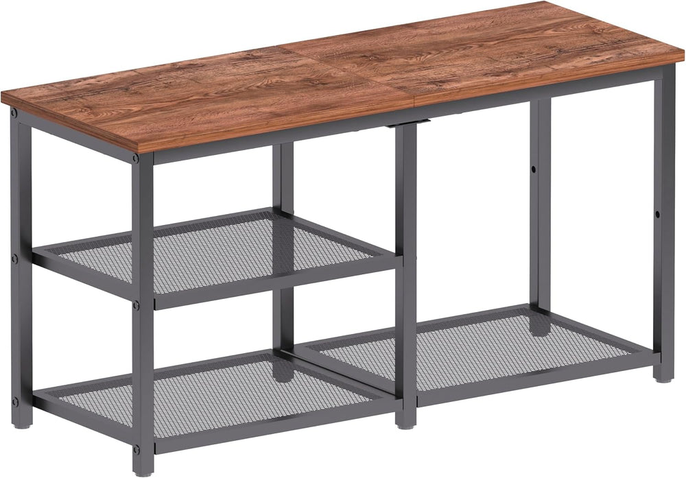 CHEMPFR Shoe Bench with Storage, Shoe Rack Organizer, Spacious Wood Top Entry...