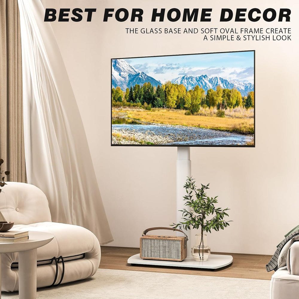 YOMT Universal TV Floor Stand with Mount for 27-70 Inch LCD LED OLED TVs, Swi...