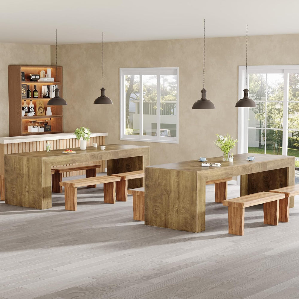 Tribesigns Extra Long Dining Table for 6-8 People, 78.7-Inch Rectangular Kitc...
