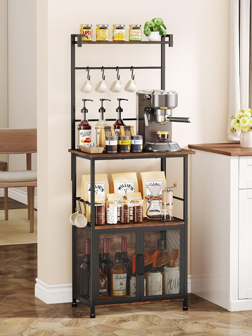 SWTYMIKI Coffee Bar Station for Space - 20.4 x 14.25in Espresso