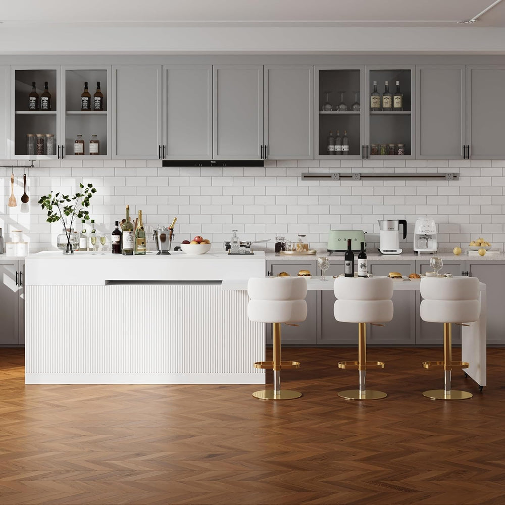 homary Extendable Kitchen Island, 81"-106" Kitchen Island Cabinet w...