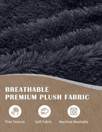 Bean Bag Chairs for Adults Teens Convertible Chair Mattress, Bean Bags Chair with Removable Plush Cover, Sleeper Chair that Turns into Mattress, Full, Dark Grey