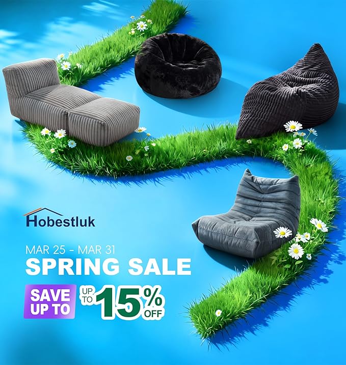 Hobestluk Modular Sectional Sofa Couches L-Shape Couch 3 Seat Modular Sofa Memory Foam Sectional Couches for Living Room, Cloud Couch with Oversized Chaise (Right Facing)