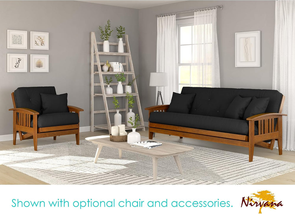 Nirvana Futons Westfield Wood Futon Frame - Full Size (Frame Only), Transform...