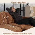 EASE MOOSE Boneless Couches for Living Room, 147" U Shaped Couch, Brown | Modular Sectional Sofa, No Assembly, Pet-Friendly Chenille Fabric, Oversized Deep Seat, Removable Covers, Anti-slip Bottom