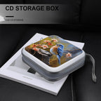Eastern Bluebird DVD Case, 40 Capacity CD Case Holder with Zippers, Portable CD Holder Hard Plastic Disc Cases Personalized DVD Wallet Organizer for Car Home Travel