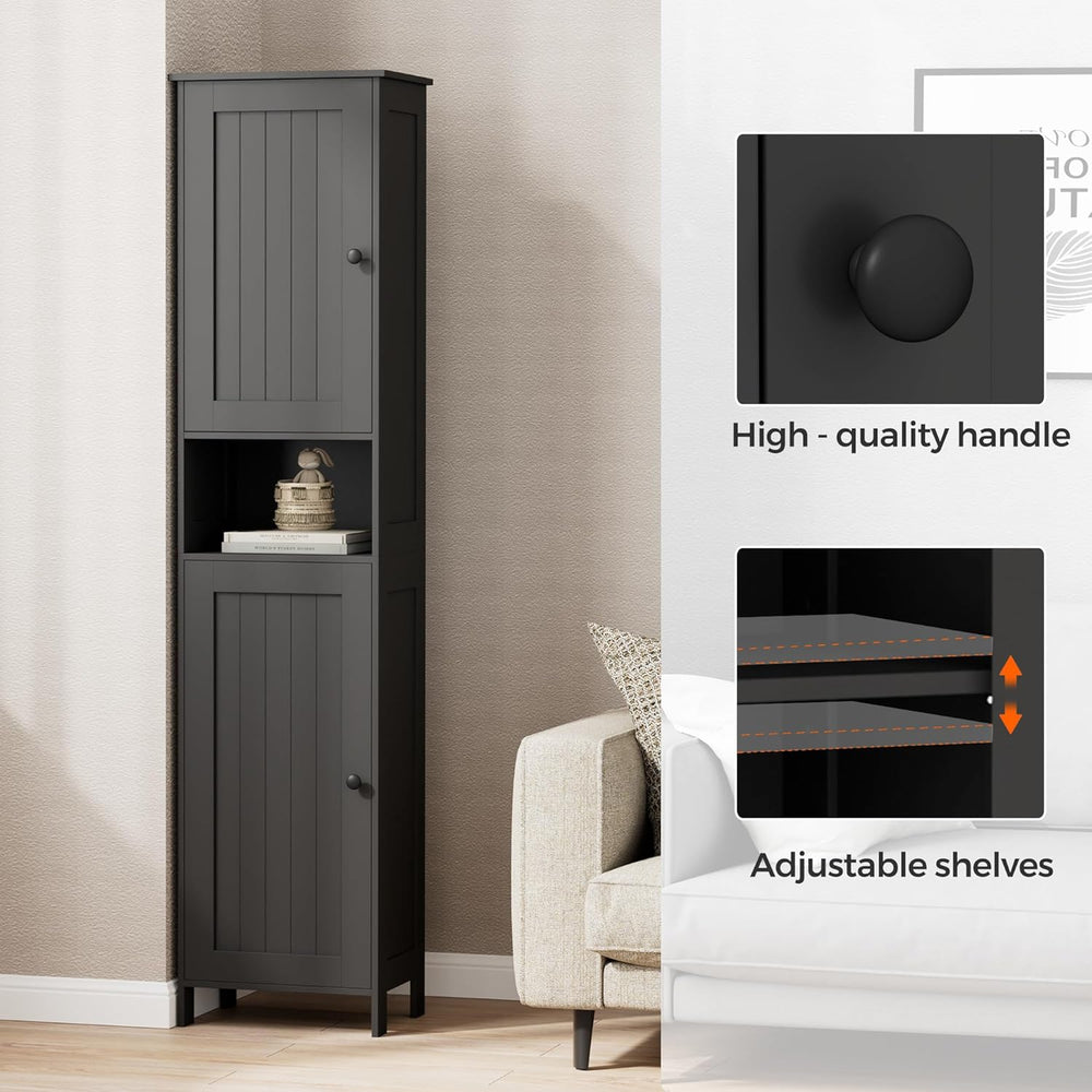 Homleke Tall Bathroom Storage Cabinet with 2 Doors, 67"H Narrow Storage ...