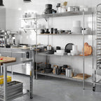 24" Deep x 60" Wide x 74" Height Wire Shelving Kit | 4-Tier | NSF Commercial Storage Rack Unit