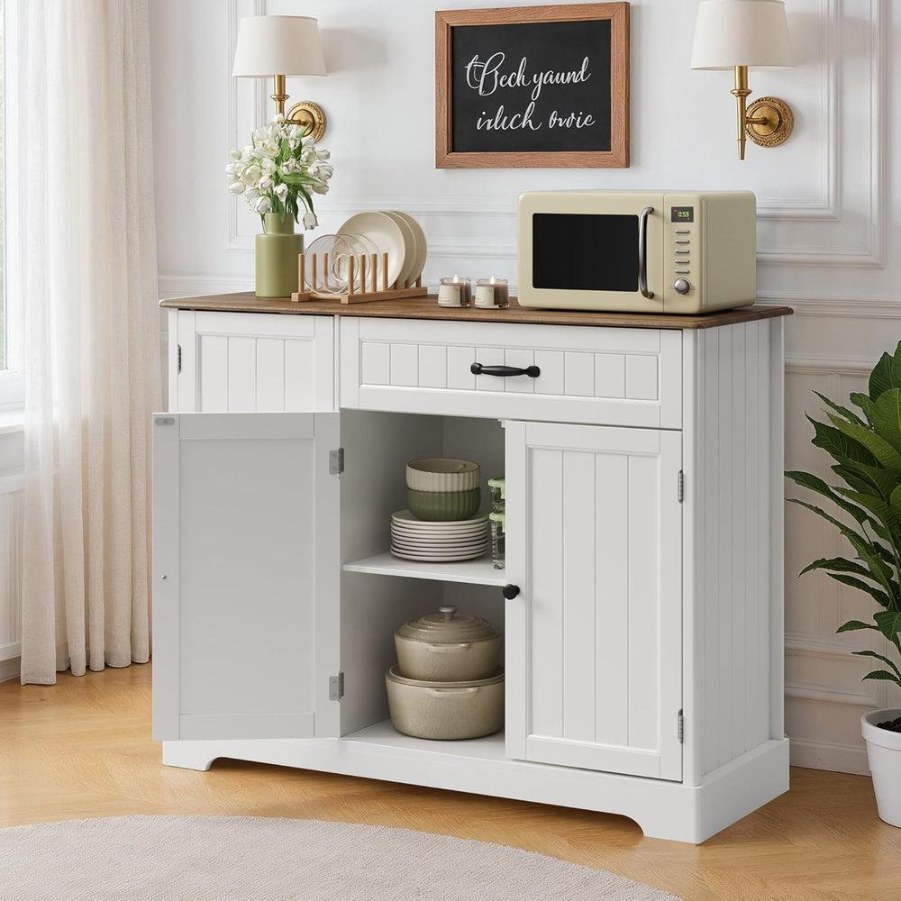 Ahomly Buffet Cabinet, Coffee Bar, Sideboard Cabinet with Internal Storage Sh...