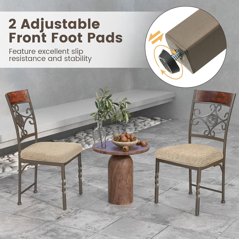 GOFLAME Dining Chairs Set of 2, Upholstered Kitchen Chairs with Padded Seat &...