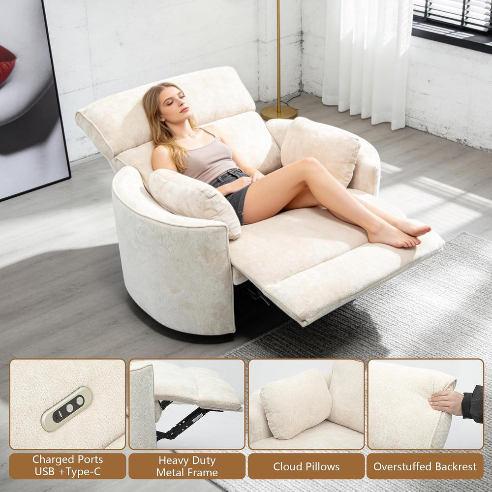 450lbs Oversized Power Recliner Chair for Big and Tall Adults, 52" Extra...