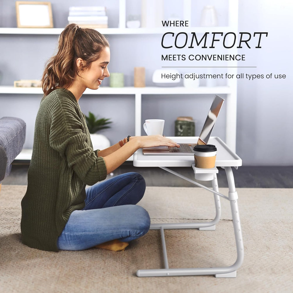Adjustable TV Tray Table - 6 Height & 3 Tilt Angle Settings | Multifuncti...