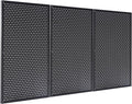 Peg Board,3 Pack 16-Inch X 24-Inch Heavy Duty Metal Peg Board Tool Organization Panels,Ideal for Storage Solutions in Garages, Workbenches, Workshops, Kitchens, and Other Iocations(Black)