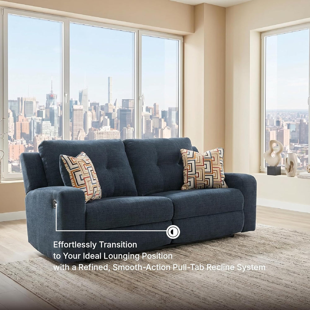 Signature Design by Ashley Danum Modern Manual Pull Tab Reclining Sofa with T...