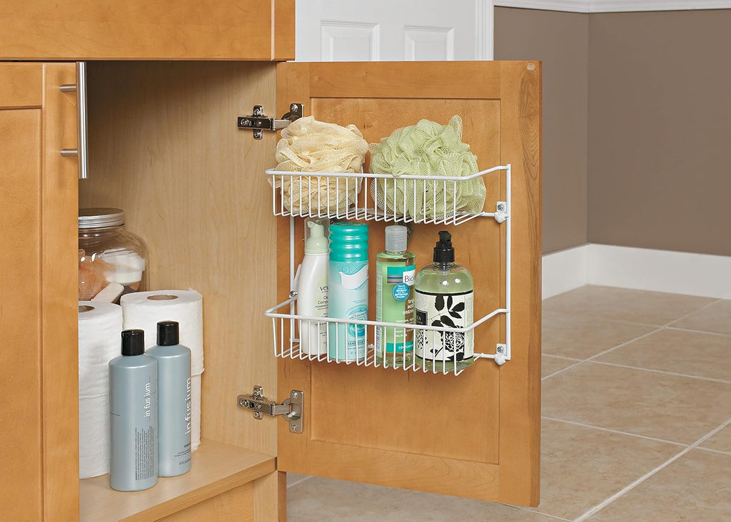 ClosetMaid 8002 2-Tier Wall Rack for Added Storage, 10.5-Inch H x 12.5-Inch W x 5-Inch D, White