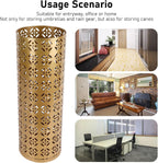 Round Umbrella Organizer Bin, Freestanding Metal Umbrella Holder Umbrella Stand Rack for Entryway, Canes Walking Sticks Holder Rain Collection for Home, Office (Large)