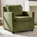Upholstered Barrel Accent Chair, Modern Single Sofa with Washable Cover for Living Room, Bedroom,Reading Spaces,Office,Green