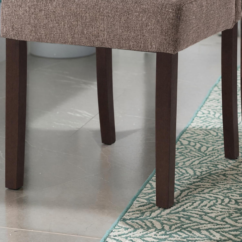 Upholstered Dining Chair Modern Stylish Kitchen Diner Fabric Set of 4 | Fabri...