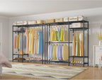 VIPEK X20 Plus Expandable Reach-in Closet Rack Adjustable from 3'9" to 5'2" Clothing Rack with Extendable Shelves and Hanger Rods Portable Clothes Racks Open Walk-in Closet System, Black