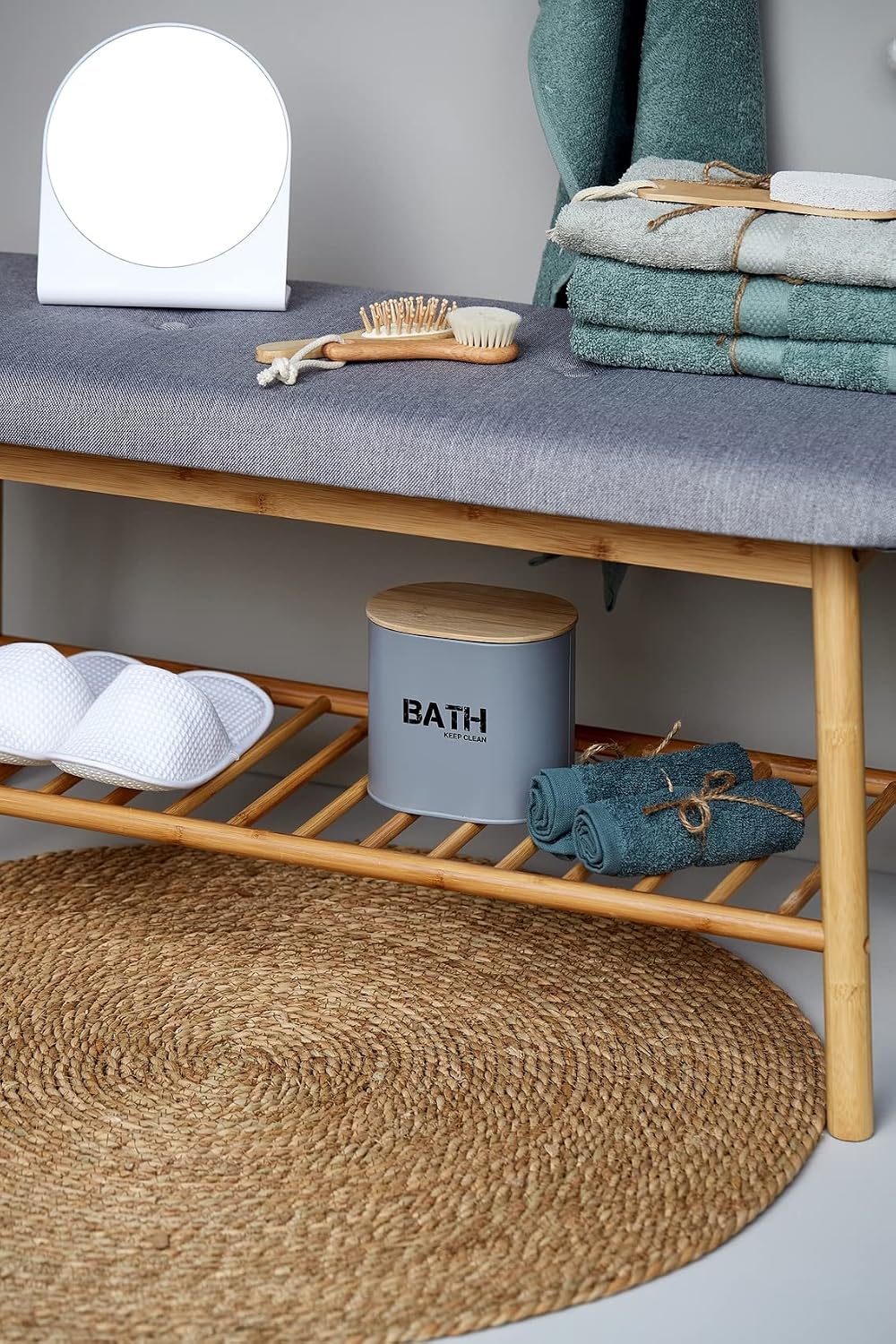 WENKO Entryway Bench with Shoe Storage, Shoe Storage Bench, Shoe Bench with P...