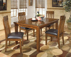 Signature Design by Ashley Ralene Rake Back 19" Dining Room Chair 2 Count, Medium Brown
