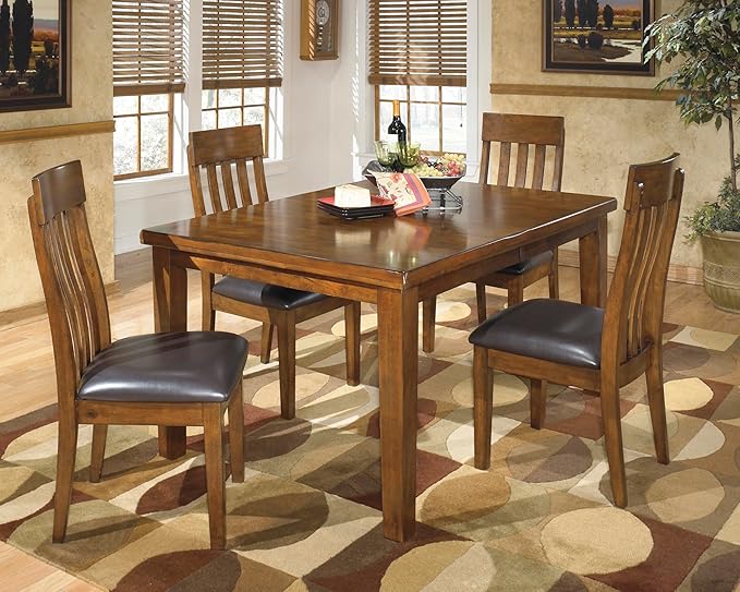 Signature Design by Ashley Ralene Rake Back 19" Dining Room Chair 2 Count, Medium Brown