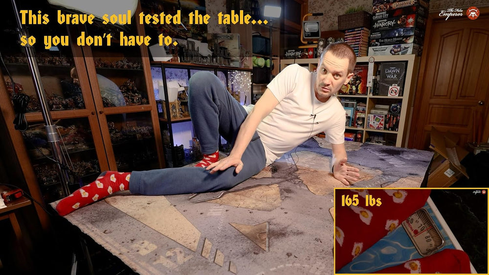 Warzone Studio Folding Table for Wargames (Dark Grey, 60 x 48 inch)