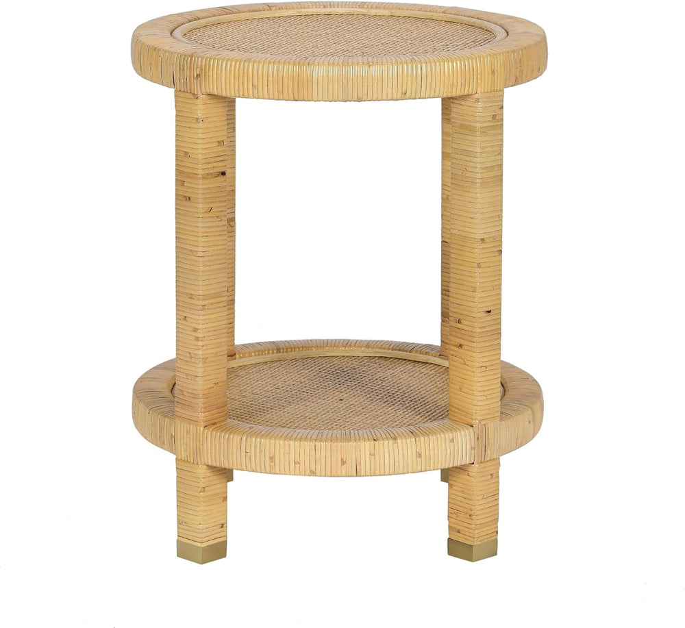 First of a Kind Side Table in Natural Brass