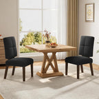 Wooden Dining Chairs Set of 2, Dining Room Chairs with Wood Legs, Cloud-Like Cushion & Reinforcement Structure Design for Kitchen/Living Room/Restaurant, Easy Assembly