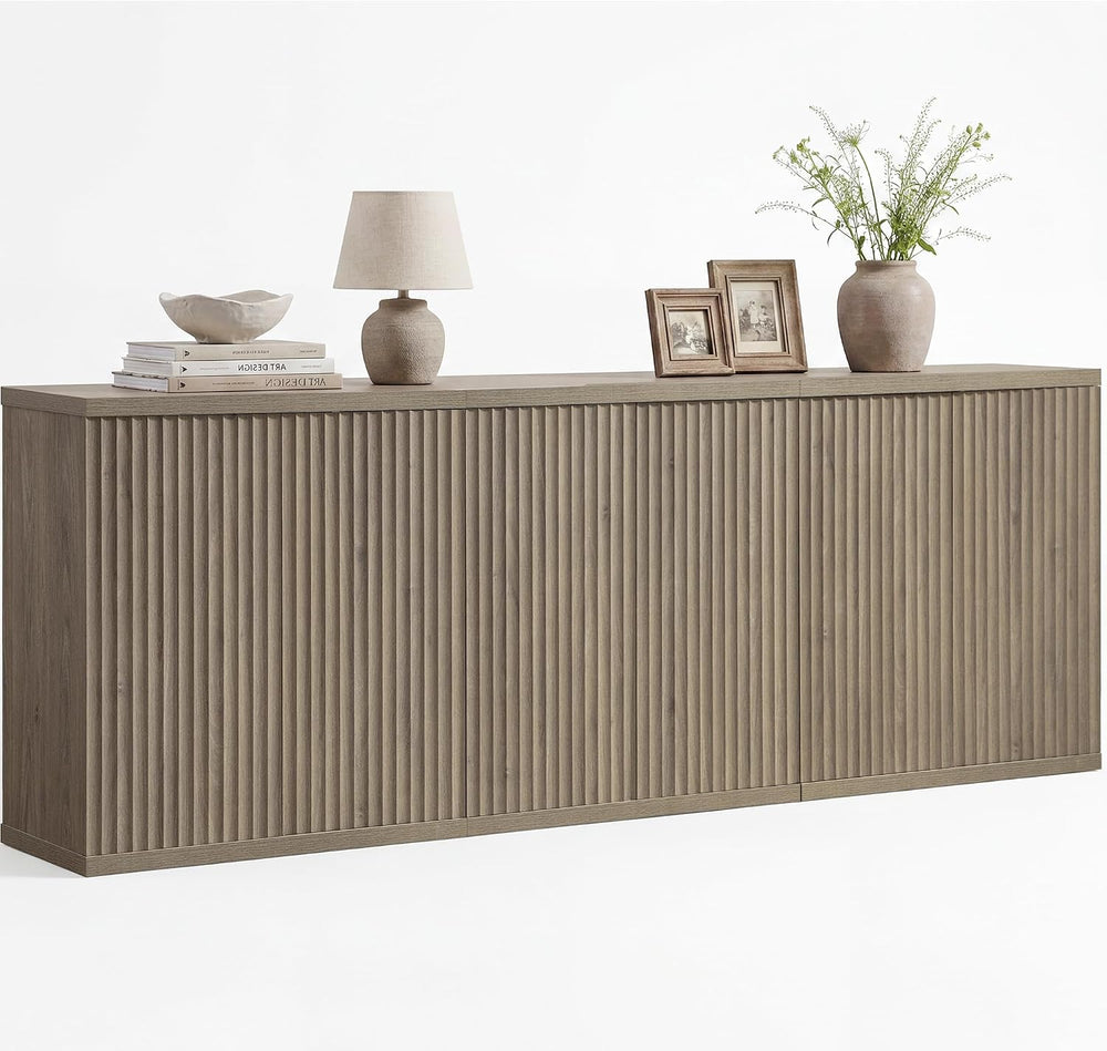 SICOTAS Buffet Cabinet with Storage Sideboard Cabinet with Doors & Shelve...
