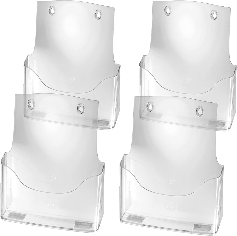 Sigel LH110 Table-Top Literature Holder, for A4, acrylic, clear, 4 pcs.