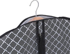 Univivi Suit Bags for Closet Storage and Travel, 40 Inch, 5 Pack, Black | Non-woven fabric, Breathable Suit Cover, Dustproof Hanging Storage Bag, Clear Window and ID Card Holder for Closet Storage