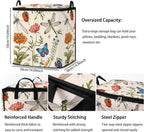 Large Comforter Storage Bag with Zipper,Closet Organizer for Clothes,Blankets,Quilts,Pillows,Fabric Storage Bags with Portable Handles 95L(2-Pack)