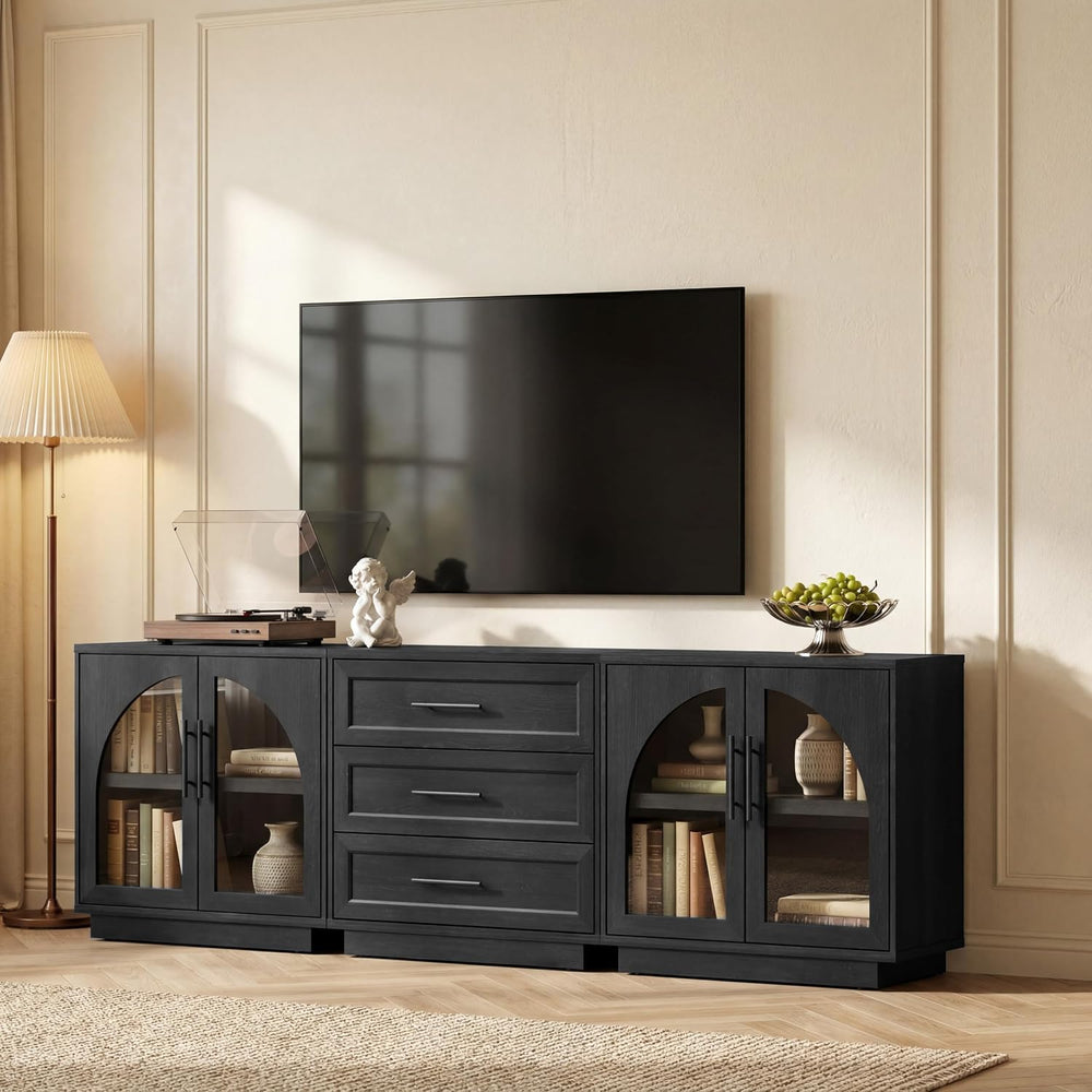 Fatmok Modular Entertainment Center & Buffet Cabinet, Extra Long Sideboar...