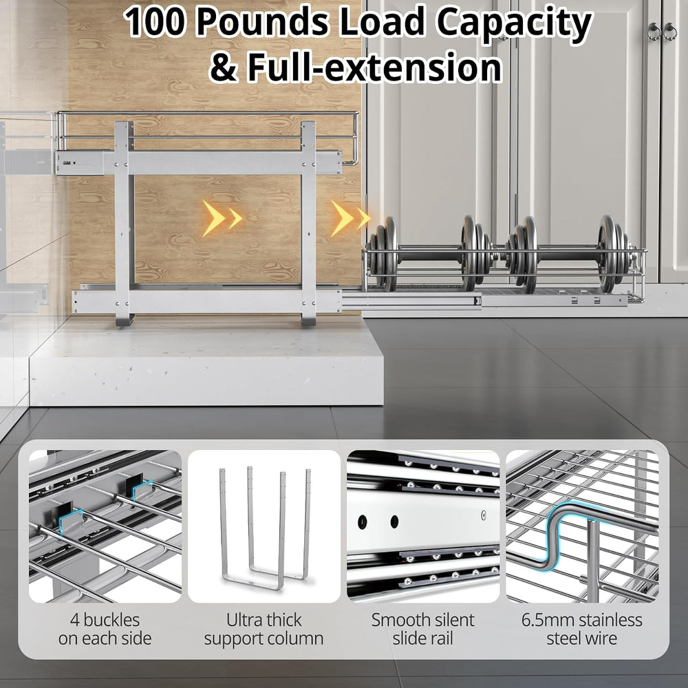 ZOINLIY Pull Out Cabinet Organizer,Slide Out Kitchen Organizers and Storage |...