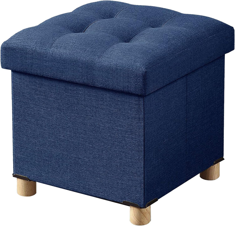 BRIAN & DANY Ottoman with Storage, Small Storage Ottoman for Dorm, Linen ...