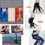 Adjustable Chairless Wearable Invisible Chair,Invisible Chair Wearable Exoskeleton Human Wearable Seat,Anywhere Camping Folding Stool Withstands 150kg,Black