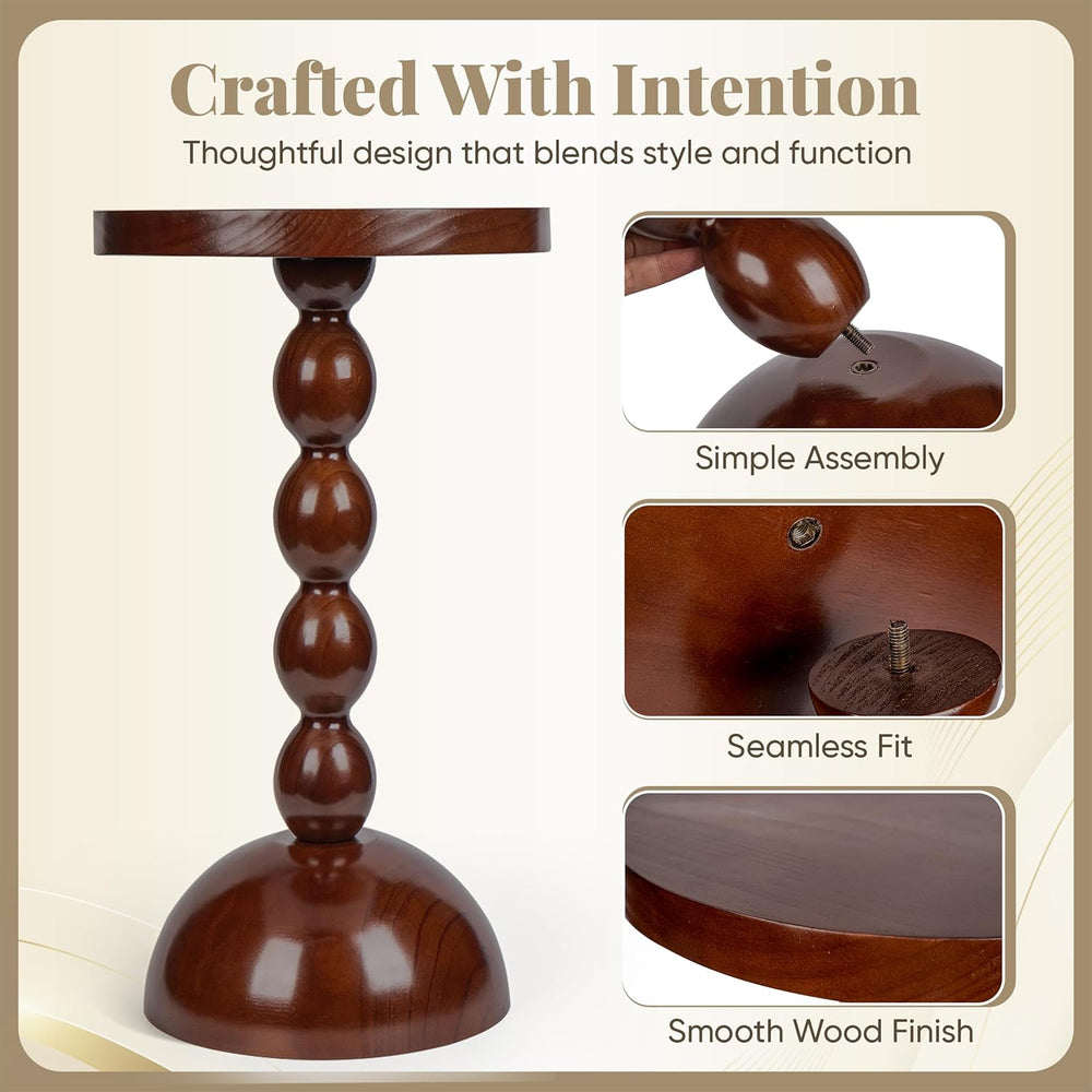 Wooden Side Table for Small Spaces, Drink Table, Mini Side Table, Little Tiny...