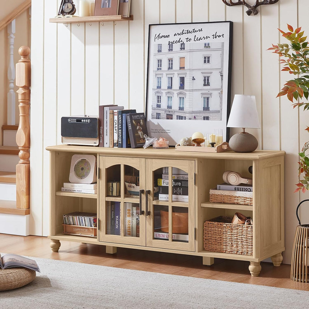 RWYHG Farmhouse TV Stand for 60 in TV, Entertainment Center for Living Room |...