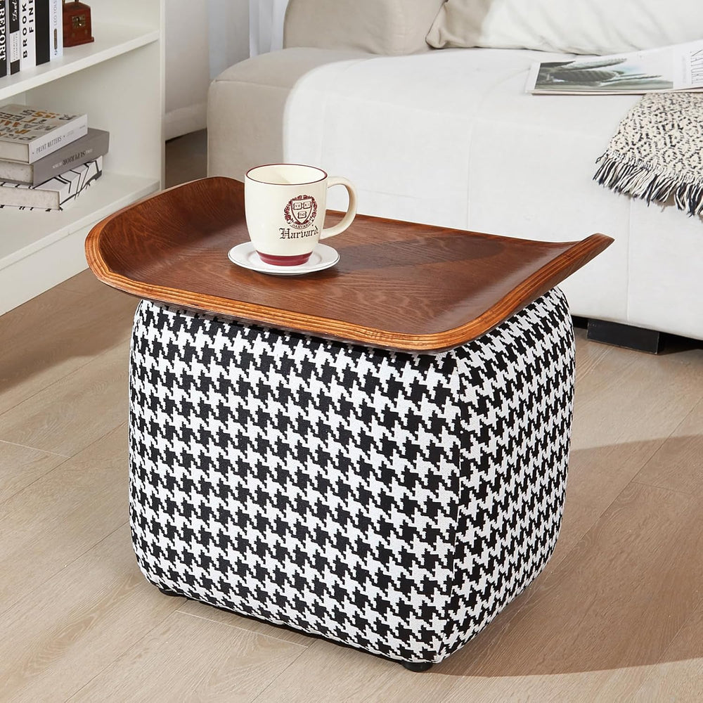 zyz 21 Inch Square Storage Ottoman Coffee Table, Modern Ottoman with Flip-Top...