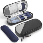 Insulin Travel Case Diabetic with 2 Reusable Ice Packs for Insulin Pen and Other Diabetic Supplies, Insulin Cooler Travel Case for The Daily Life and Trip, Black with Gray
