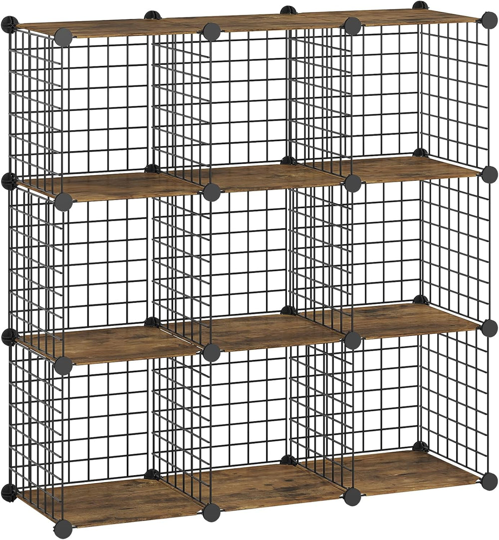 HOOBRO Wedge End Table and Wire Cube Storage Organizer, Recliner Wedge Side T...