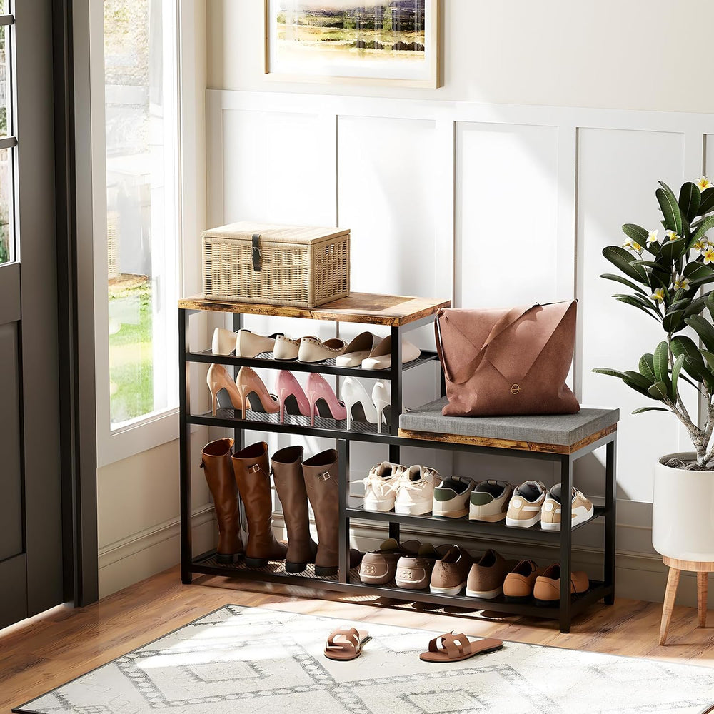 Shoe Rack,Freestanding Hidden Shoe Storage Organizer for Entryway, Shoe Bench...