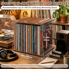 2Pcs Vinyl Record Storage Rack. Record Album Storage Bin. Holds 160–200 Records. Premium Transparent Vinyl Record Stand.Also Suitable for Storing Magazines, Books, Files, Or Cds.