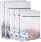 Extra Large Honeycomb Mesh Laundry Bag125gsm Net Fabric Durable and Reusable Delicate Wash Bag,Travel Organization Bag for Lingerie,Clothes,Jeans,Bath Towel,Sock (2Large, 3Medium)