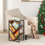 Small Bookcase - 5 Tier Tree Bookshelf with EVA Pads, Book Shelf for Small Spaces Bookshelves Wooden Book Storage Organizer Shelves for Hardcover Books Bedroom Living Room