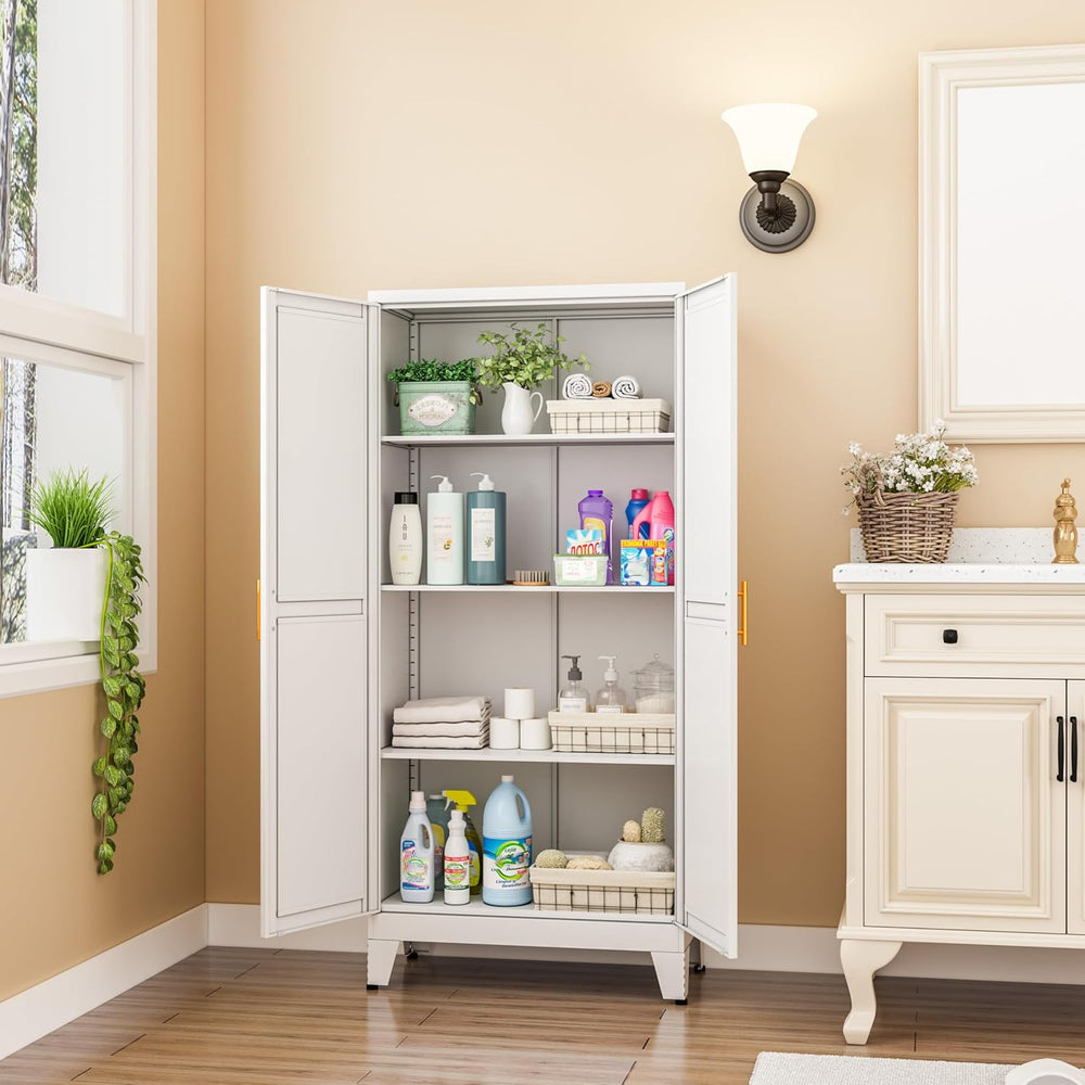 GAIOUS Metal Pantry Cabinet, Kitchen Pantry Storage Cabinets with 2 Door | an...
