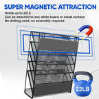 6-Tier Magnetic File Holder, No Drilling Installation File Cabinet Organizer,Black Magnetic File Holders, Magnetic Paper Holder for Refrigerator,File Cabinets, Whiteboard