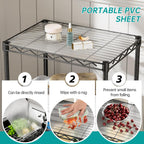 SINGAYE Shelf Closet Wire Shelving：Adjustable Metal Unit for Laundry Room Organization Bathroom Kitchen Home Storage with Wheels Small Pantry Rack Shelves