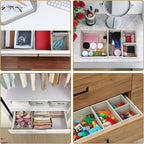 SHENLIU 12 Pack Foldable Cloth Storage Box, Drawer Organizer Clothes, Underwear Organizer, Closet Organizers and Storage Dresser Dividers for Clothes Underwear Bras Socks Lingerie Clothing, Beige